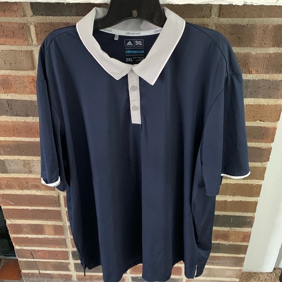 Mens Adidas Climacool Golf Polo, 2XL, Blue - Picture 1 of 7
